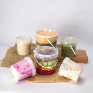 Custom Color 1L Plastic Bucket With Lid For Keeping and Preserving Black Pepper