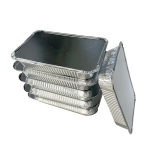 Environmental Friendly Rectangle Aluminum Foil Takeaway Container for Food