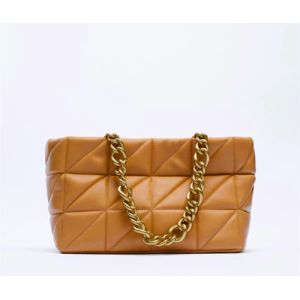 Lingge PU Shoulder Bag 44cm 4cm 16cm Embroidered Shoulder Bag