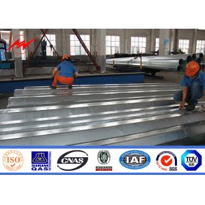 20m Power Galvanised Steel Poles Distribution Equipment Metal Utility Poles