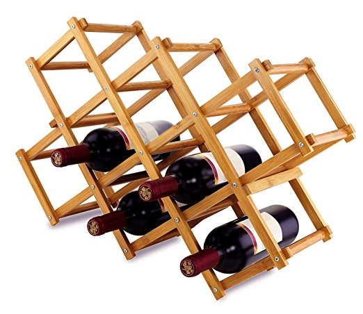 Buy Home Decor Wood Racks And Holders 8 Bottles Bamboo Wine Bottle Holder at wholesale prices