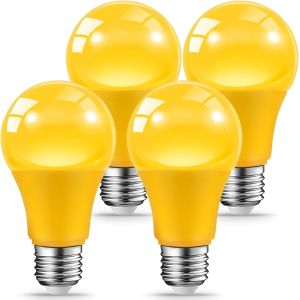 Dimmable Amber LED Bulbs For Enclosed Fixtures With Long Life Span - E26 Base