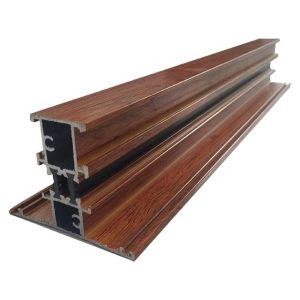 Lightweight Wood Grain Aluminum Extrusion Easy To Clean And Maintain