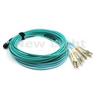 Quality 3 Meter 8 Strand Multimode MPO MTP Cable with MPO-LC Connector for QSFP/SR Module for sale