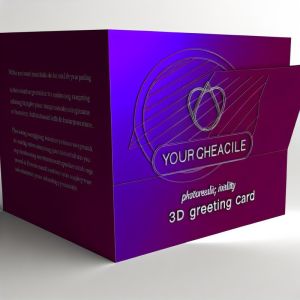 Artificial Style 3D Greeting Card with Customized Logo Design