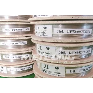 China Seamless Redrawn Capillary Stainless Steel Tubing Coil 3 4 Chemical Injection Line SS316L on sale