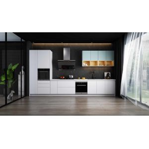 Antibacterial Residential BA Stainless Steel Kitchen Cabinets Fingerprint