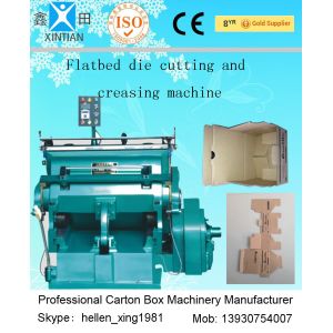 Manual Corrugated Carton Making Machine With Flat Creasing And Die-cutting
