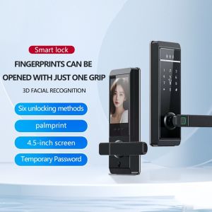 Qleung S810Max Digital Lock Card Key Code Password APP Face Fingerprint Palm
