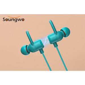 Bluetooth Neckband Earphones With 70H Playing Flashlight TF Card Model