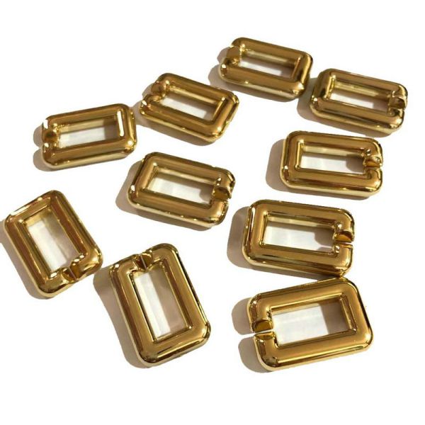 2021 wholesale large plastic link chain shiny gold plastic chain for shoes bag necklace
