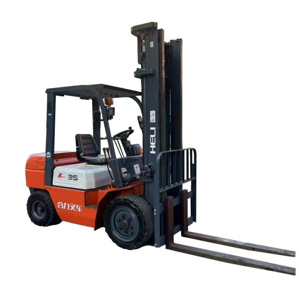 High-Value Used Heli K35 3.5T Diesel Forklift, Orange, Durable Steel Build for