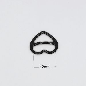 Metal 12mm Bra Strap Adjuster , Special Heart Shape Lingerie Sliders