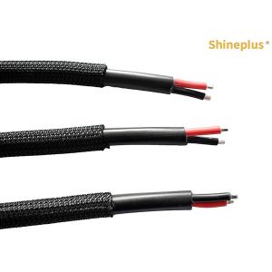 300V Black Braided Bushing Shielded Vehicle Harness Two Wheel Harness