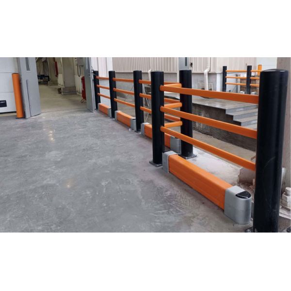 Polymer Ground Safety Barrier Warehouse Safety Barrier Traffic Guardrails