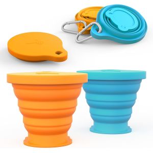 180ml 200ml 270ml 320ml Silicone Folding Camping Cup Customized Logo