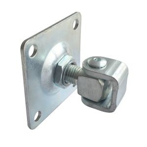 Quality iron white galvanized with square fixing plate swing gate adjustable hinge for sale