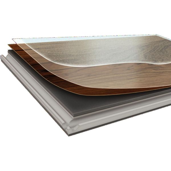 Green Wood Hardwood LVT Flooring Board Indoor Hollow ABA Rigid SPC Flooring