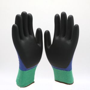 Construction / Industry Nitrile Coated Work Gloves Resistant Abrasion High