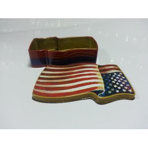 Quality Painted Cartoon Tin Candy Containers , Tinplate Tea / Coffe / Cookie Case for sale