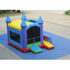 Simple inflatable bouncer house with slide classic inflatable castle combo for
