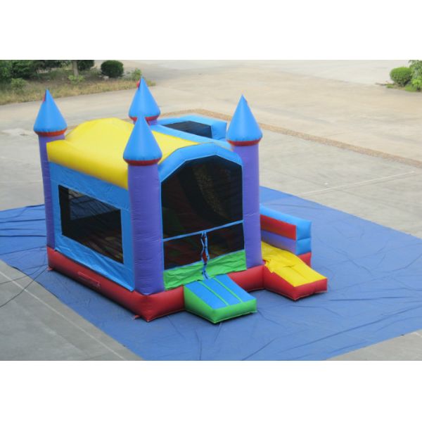 Simple inflatable bouncer house with slide classic inflatable castle combo for