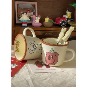 Multifunctional Portable Ceramic Coffee Cups Microwave Dishwasher Cold Resistant