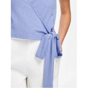 New Fashion Fitness Clothing Women Wrap Ribbed Top