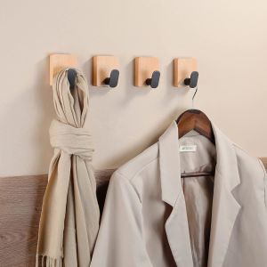 Solid Wood Beech Wall Hook - Handmade Customizable Coat Hanger