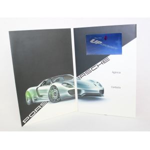 Promotional Video In Print Brochure with LCD sound modules , rechargeable