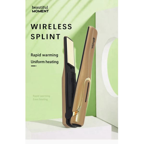 Roll Straight Dual Ceramic Hair Straightening Iron with 2200mah Battery Cell