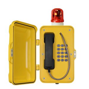 Heavy Duty Industrial Outdoor Weatherproof Telephones With Warning Light
