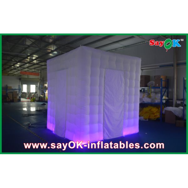 Inflatable Party Decorations 2 Doors Wedding Inflatable Advertising Products Foldable Photo Booth With Led Light