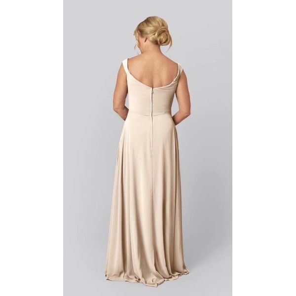 Modern Off-the-shoulder Sweetheart Neckline A-line Split Slit Zipper Black Chiffon Mother Of The Bride Dress