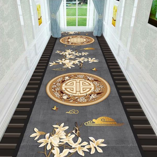 Chinese Style Corridor Runner Rug Hallway Carpet Runners Non Slip