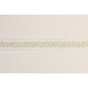 Eyelet Beading Sequin Lace Trim Zigzag Geo Pattern For Multiusage