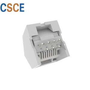 Unshielded 8P8C RJ45 Modular Jack , Flat Pin RJ45 Vertical Mount Phosphor Bronze