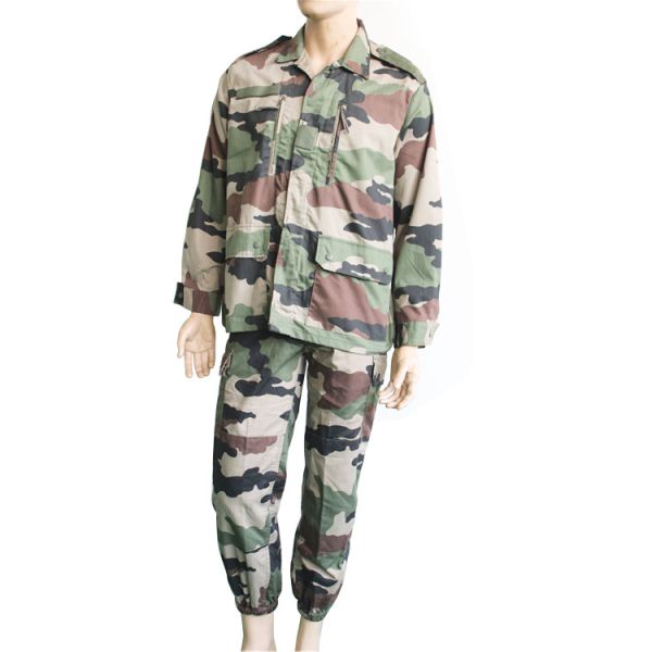 Buy Functional French Military Uniform Collared Jacket and Trousers for Outdoor Activities at wholesale prices
