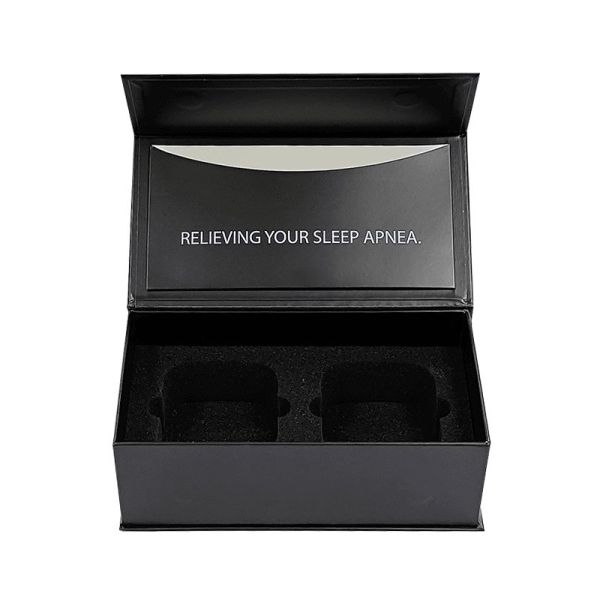 Buy Gold Foil Printing Rectangle Magnetic Gift Box Packaging with Foam Insert and Envelope at wholesale prices