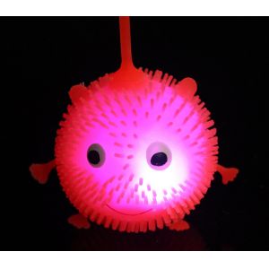 China Ferhat Ball，Glowing fur ball Smiling face flash tension maomao ball Luminous toy on sale