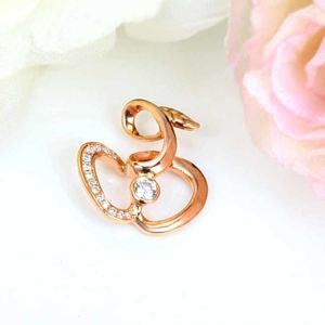 China Rose Gold Diamonds Apple Shape Pendant  (GDN016) on sale