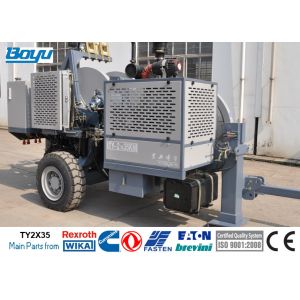 Quality Max 2x40kN Hydraulic Electric Tensioner Two Conductors Max 8Ton 77kw Cummins Engine German Rexroth / Dnish Danfoss Pump for sale