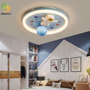 Creative Cartoon Astronaut Eye Protection Led Ceiling Light For Bedroom Room