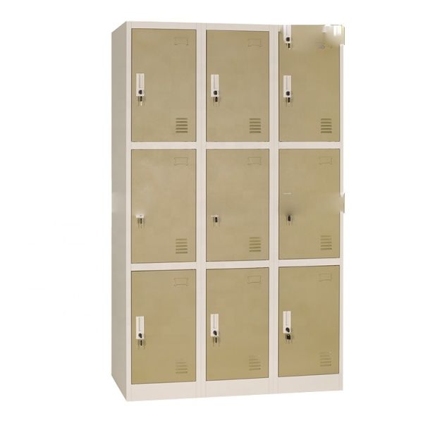 Buy Durable Gym Clothes Cabinet 9 Doors Locker Staff Lockers at wholesale prices