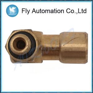 Brass M5 Pneumatic Tube Fittings EISELE GERMANY Yellow Angled threaded