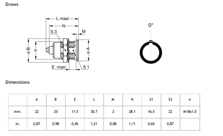 Lemo 3B size FGG EGG male and female Lemo B Series Connectors FGG.3B.308 / EGG.3B.308