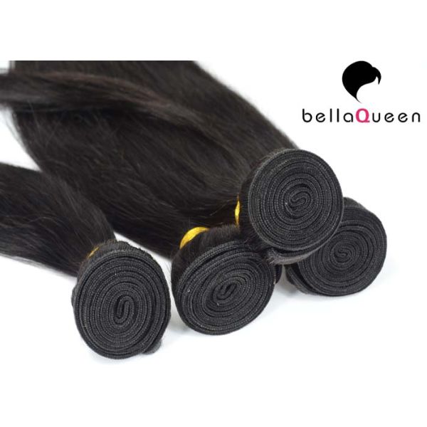 Natural Looking Silky Straight Brazilian Virgin Human Hair With Natural Black