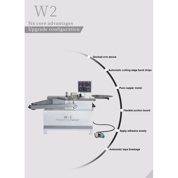 Air Pressure 0.5-0.8Mpa Touch Screen Folding Arm Edge Banding Machine Easy Operation
