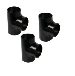 High Pressure A234 WPB Carbon Steel Pipe Tee connector Black Painting