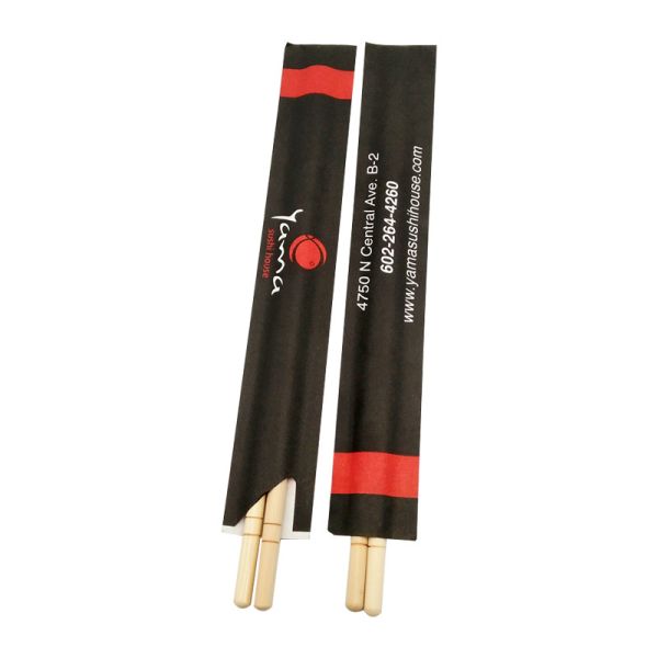 Buy Custom Chopstick Sleeves Japanese Bamboo Chopsticks Wrapper Printing at wholesale prices